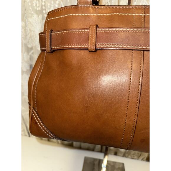 Coach Hampton Medium Tote Handbag in Brown Leather - Picture 10 of 16